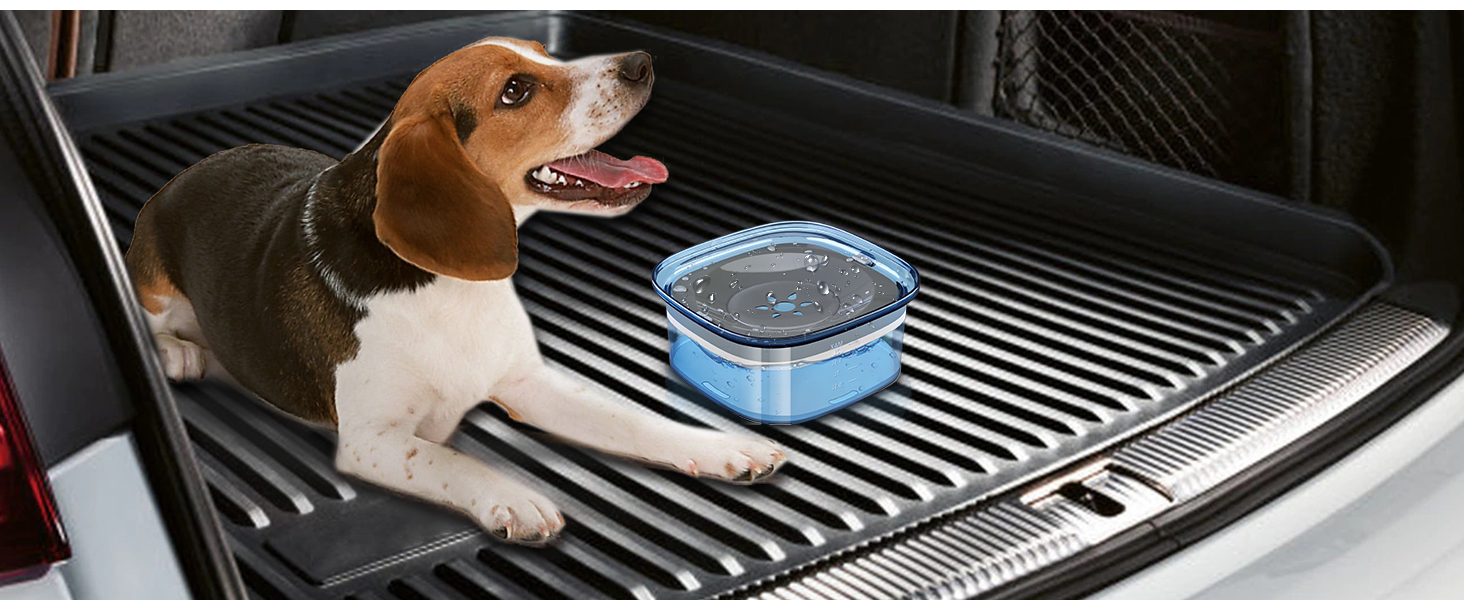 Миска для собак PETTOM, 2L, проти протікання, без облизування, велика (Блакитна)