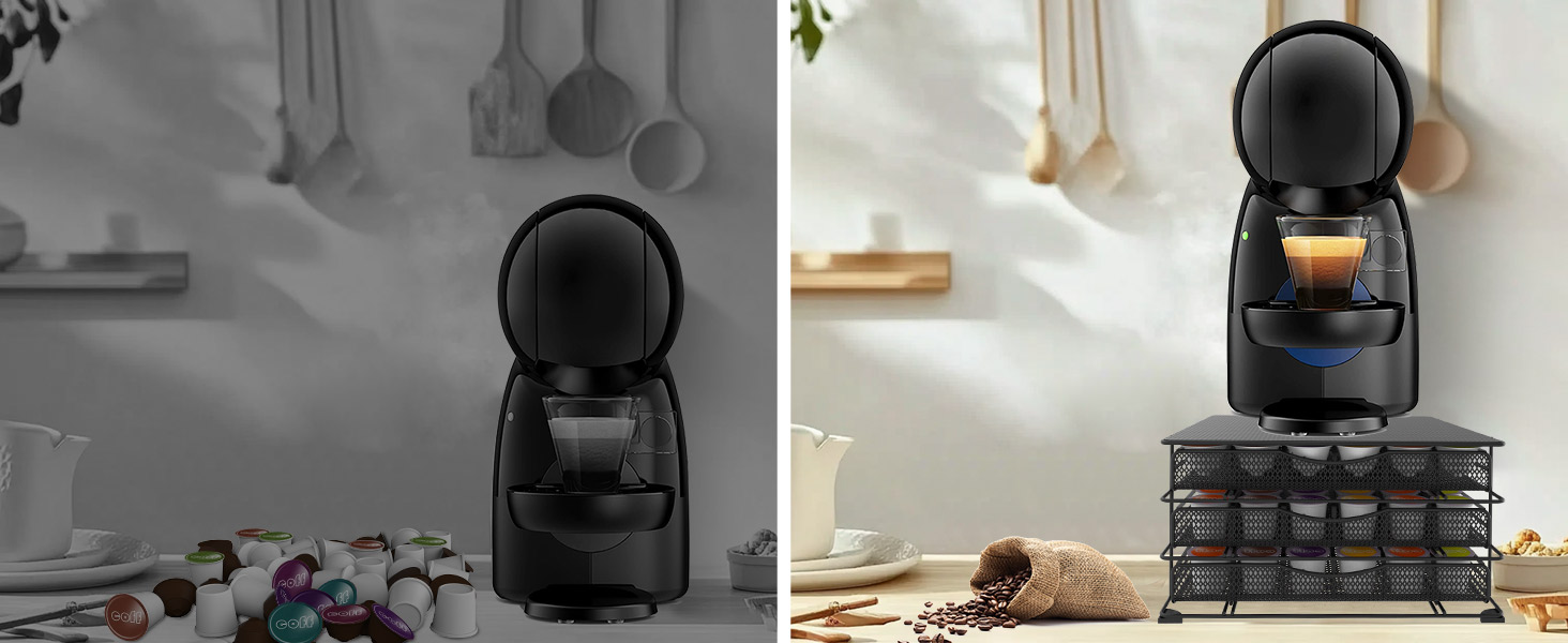 Підставка для капсул Dolce Gusto MastHome 3-ярусна, чорна – 108 капсул
