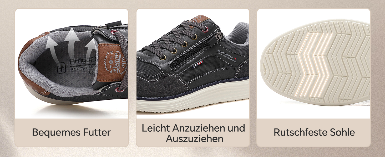 ARRIGO BELLO Чоловічі кросівки для активного відпочинку: легкі, зручні, для туризму та бігу. Розміри 41-46 (B Grey, 43 EU)