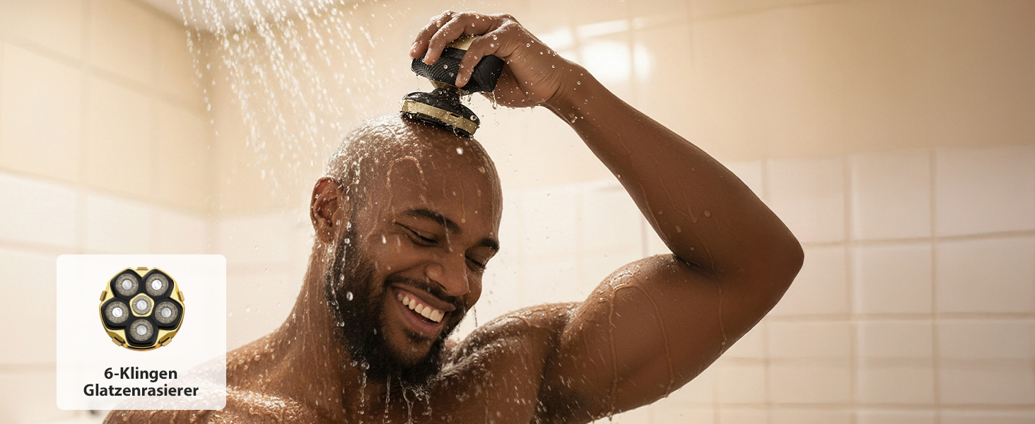 Машинка для стрижки волосся чоловіча електрична 5-в-1 Titan (Gold) IPX7, USB-C, LED-дисплей