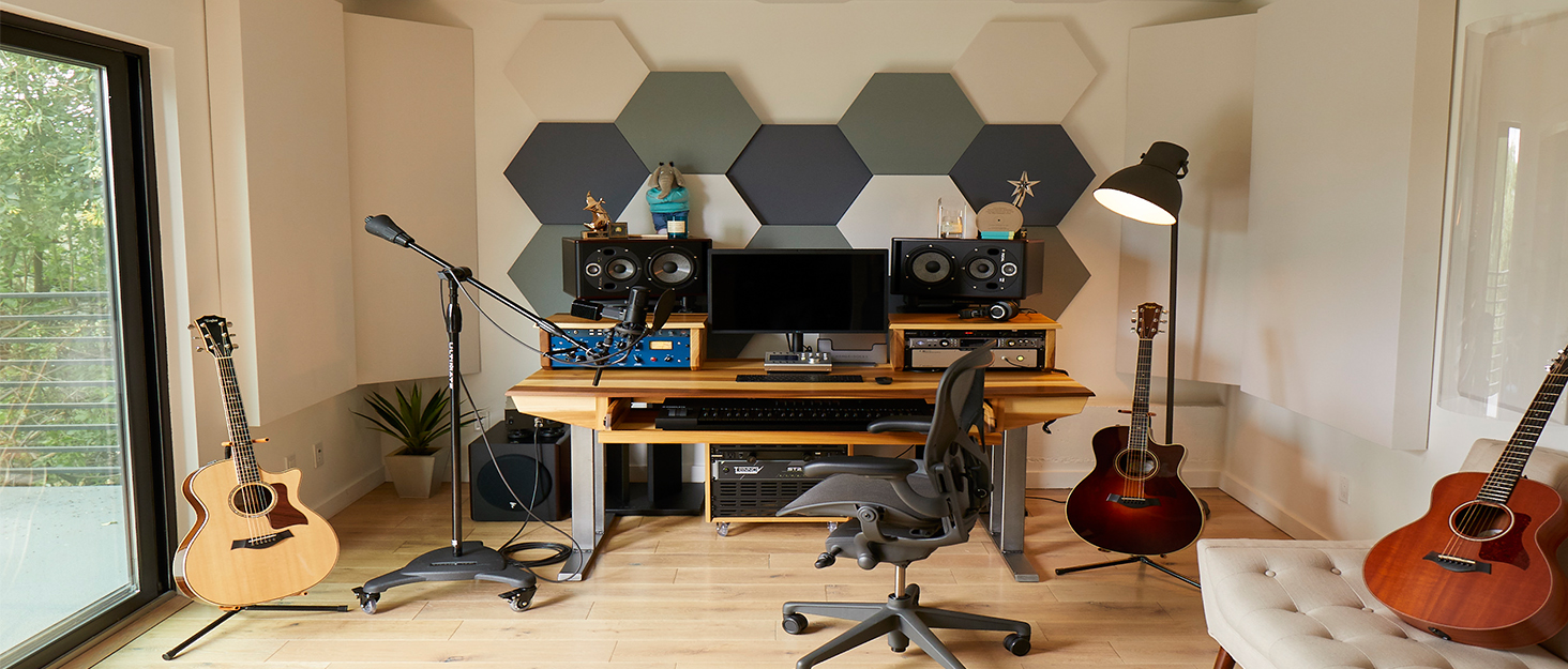 Акустичні гексагональні панелі Rdutuok для звукоізоляції, 12 шт, 30x26x1 см, шумопоглинаючі стінові панелі для студії, офісу та декору (темно-сірі)