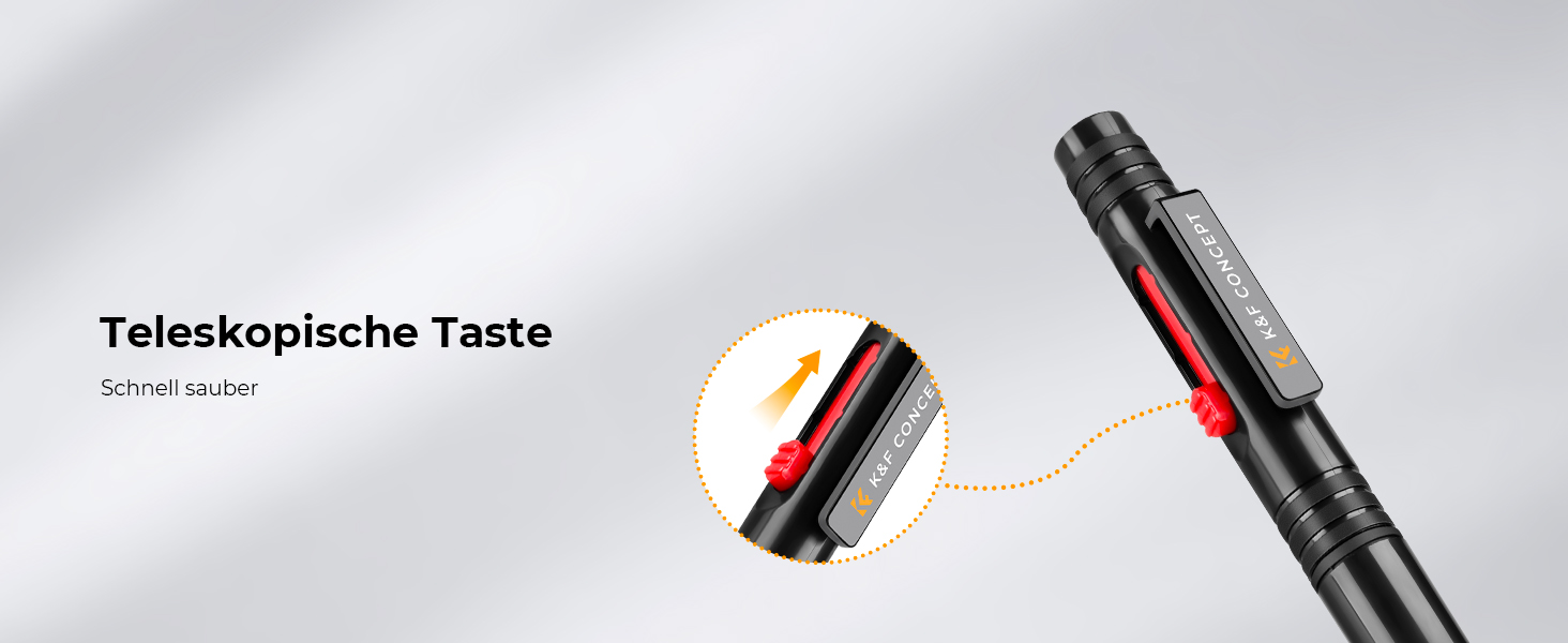 Набір для чищення об'єктивів K&F Concept: м'який пензлик для камер, лінз, фільтрів, DSLR