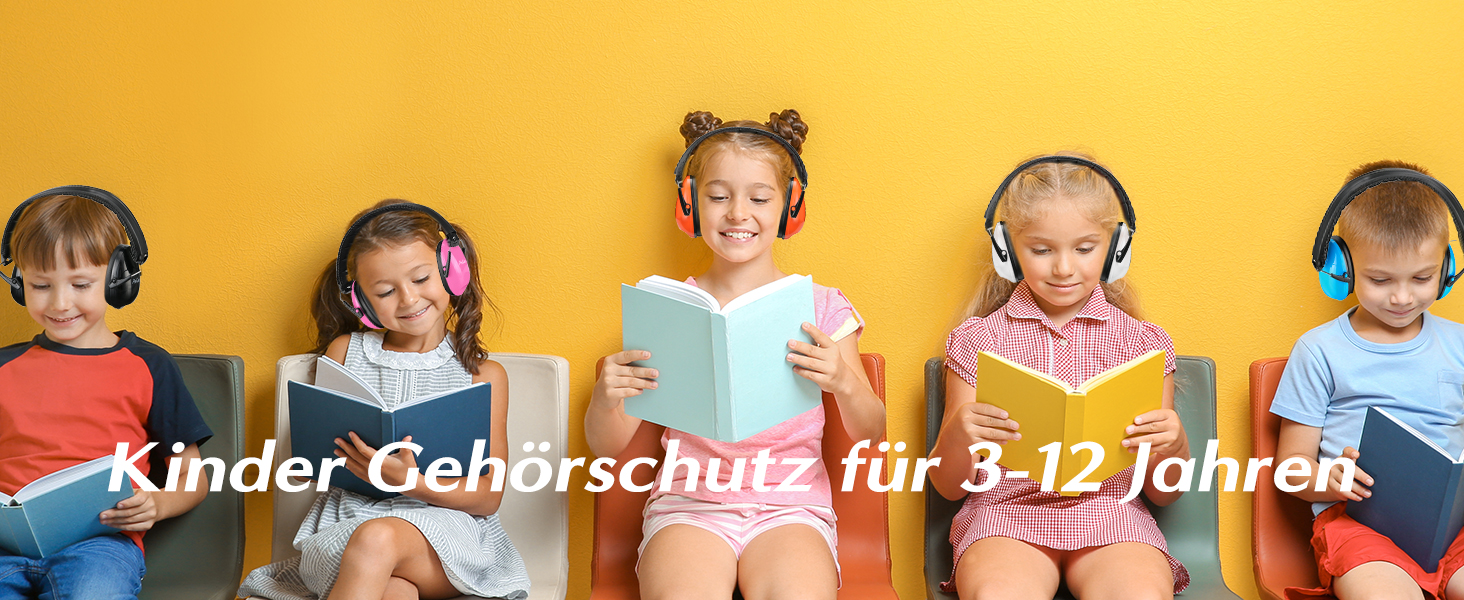 Навушники для дітей ProCase, захист від шуму 21dB, 3-12 років, блакитні