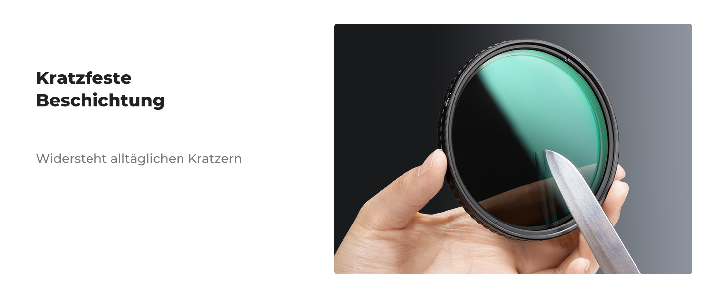 Фільтр ND K&F Concept Variabler 46mm, ND8-128 (3-7 ступенів затемнення) для фотографії пейзажів та відео, Nano-Xcel серія