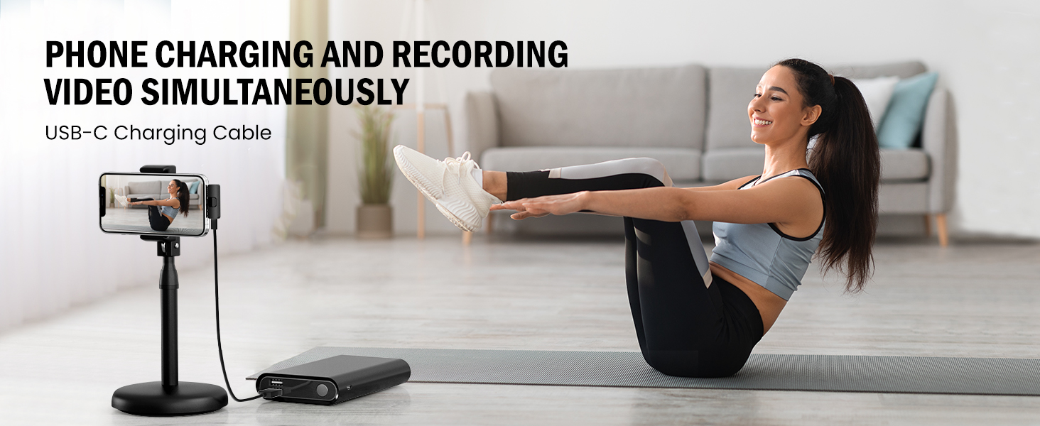 Бездротове петличне мікрофон з 4 режимами запису для Android, iPhone, PC – Mini-мікрофон для відео, Vlog, TikTok, YouTube, стрімінгу та інтерв'ю (K5 Type-C)