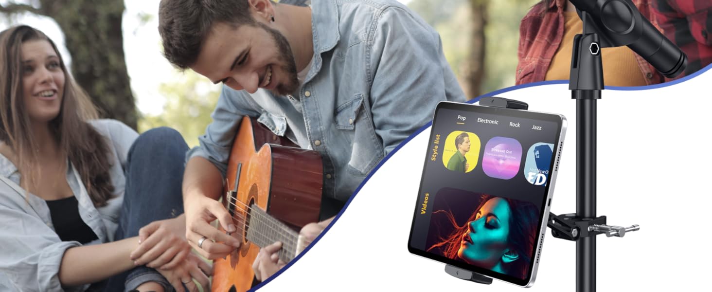 Підставка для планшета та мікрофона CreaDream, регульована, для телефонів та iPad (4.7-13 дюймів)