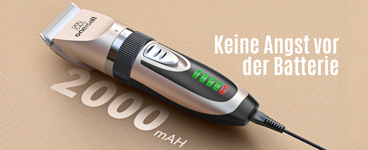 Професійна машинка для стрижки собак та котів oneisall Leise, для щільного хутра, потужний мотор, золото