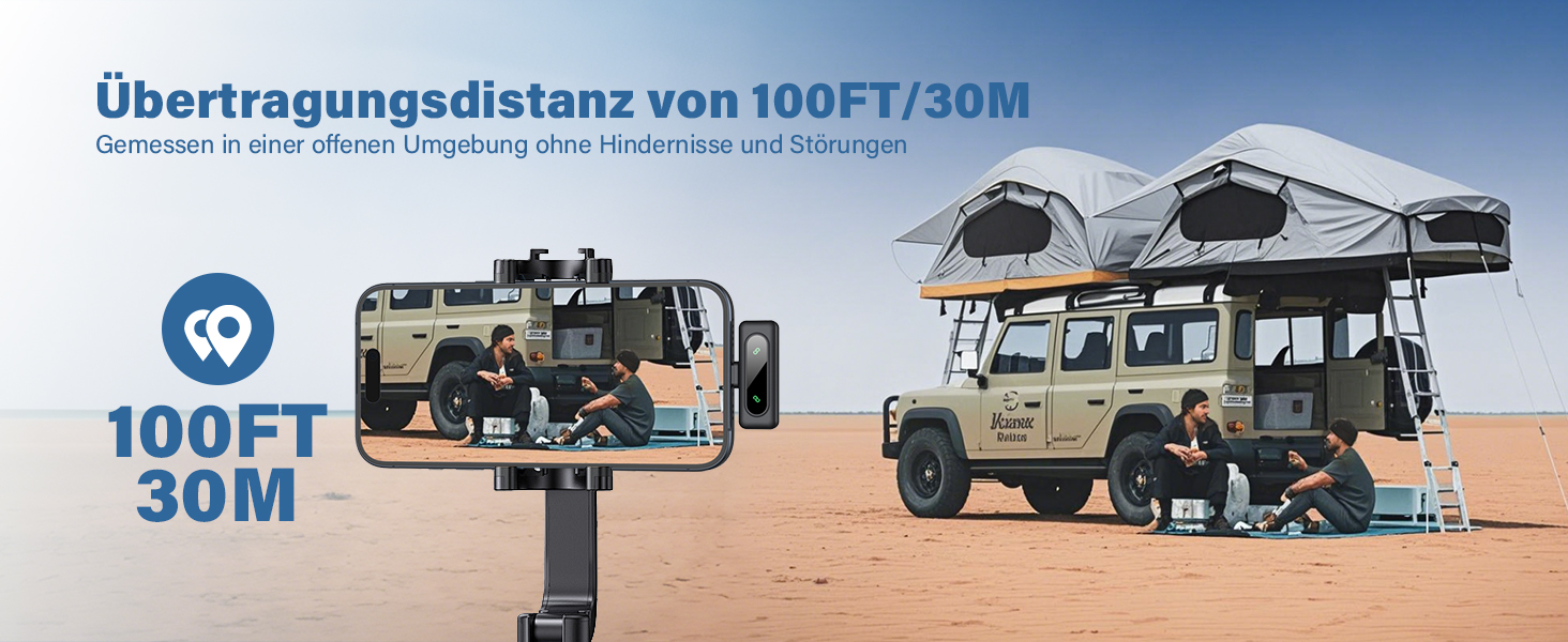 Беспроводной петличный микрофон для iPhone, iPad, Android - миниатюрный клип-микрофон с шумоподавлением, авто-подключением, функцией отключения звука и реверберацией, идеально подходит для видеоблогинга, видеосъемки, TikTok