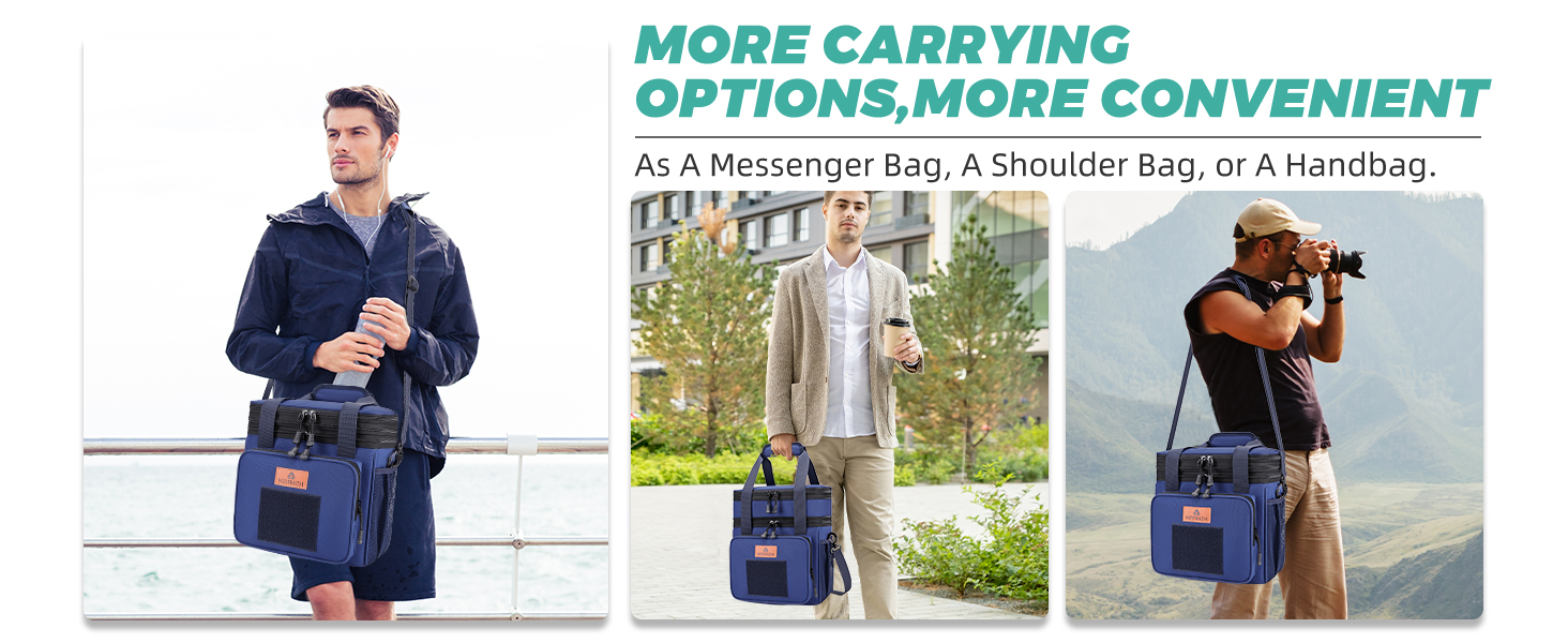 Тактична ланч-торба HSHRISH: велика ізольована сумка-холодильник для чоловіків та дорослих, водонепроникна, з 15L об'ємом, чорно-камуфляжний колір