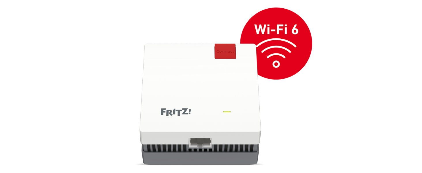 Повторювач Wi-Fi Fritz!Repeater 1200 AX (Wi-Fi 6) – 2.4/5 ГГц, до 2400 Мбіт/с, німецька версія