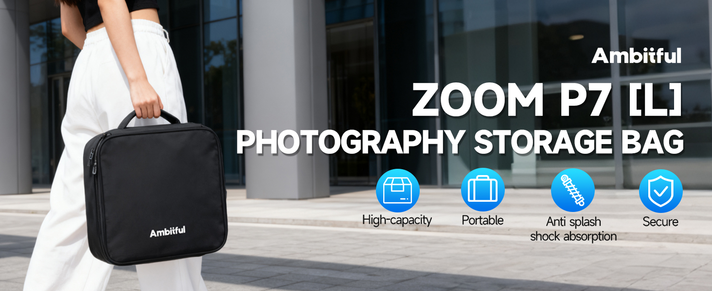 Сумка для фотоапарата Ambitful Zoom P7: велика місткість, захист для дронів та аксесуарів