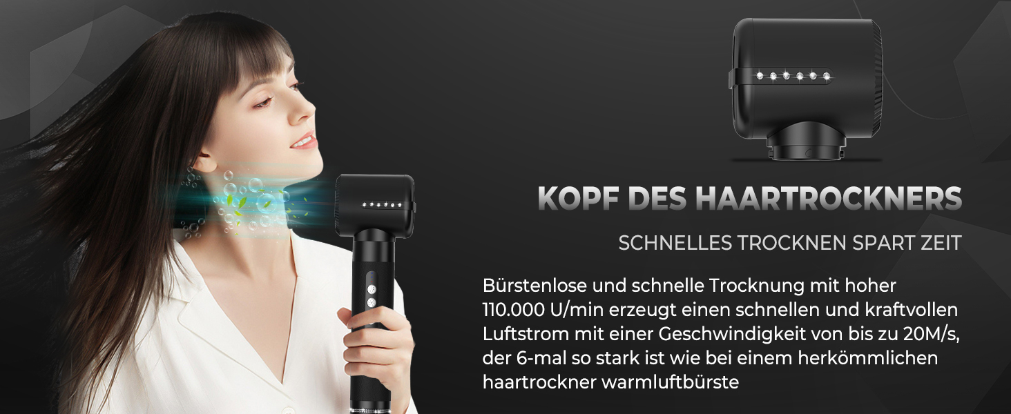 UKLISS Airstyler Pro 7-в-1: фен, стайлер, локони, випрямлення. Без екстремального нагріву, чорний/білий золотий