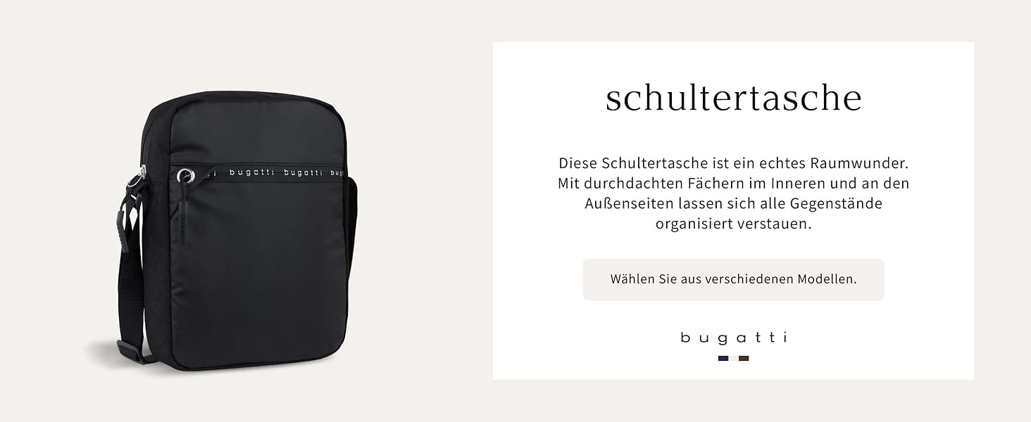 Сумка Bugatti Blanc Delight Mini Crossbody чорного кольору - унісекс, на плече, міні