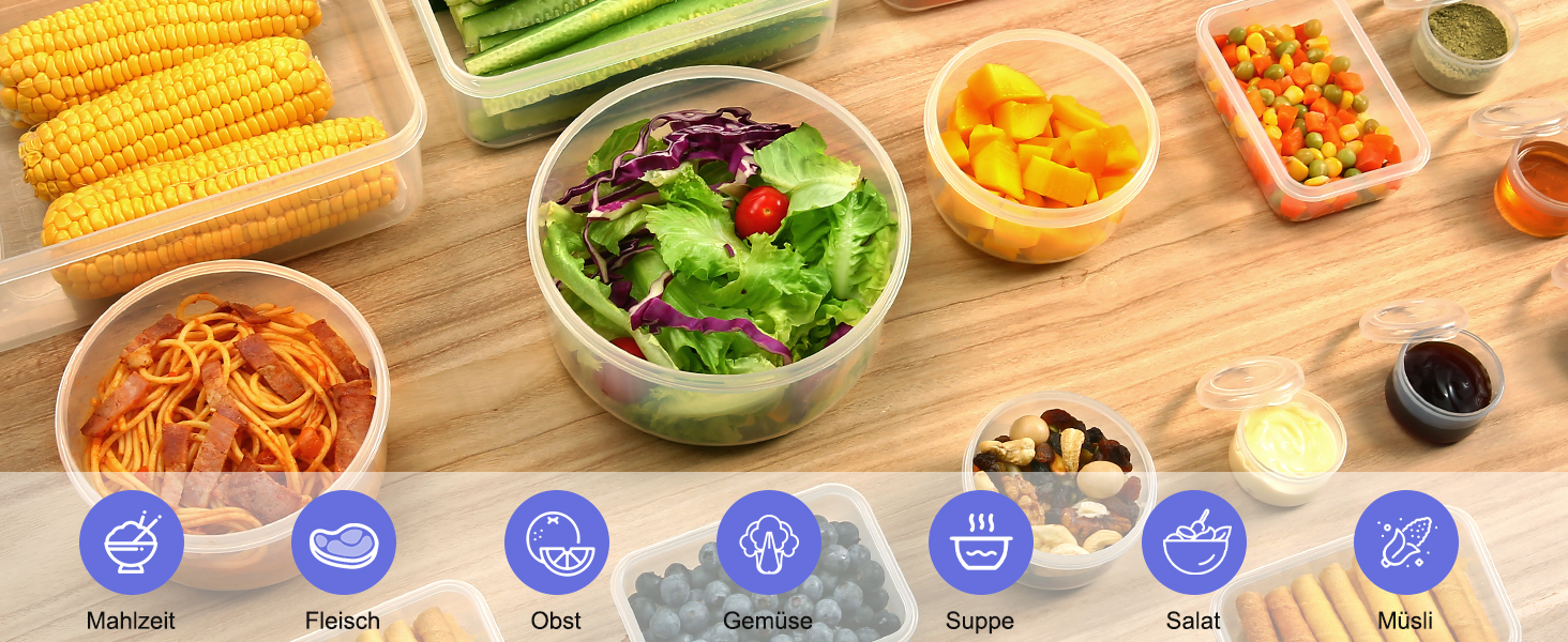 Набір контейнерів для зберігання YASHE (38 шт.): 19 контейнерів + 19 кришок, BPA-Free, з етикетками