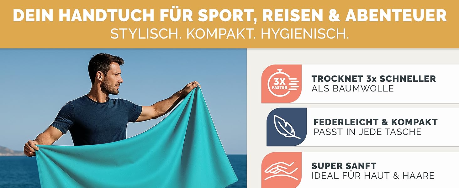 Рушник мікрофібра Blumtal 120x60 см - легкий, швидковисихаючий та надзвичайно вбираючий. Ідеальний для спорту, пляжу, подорожей - сірий колір.