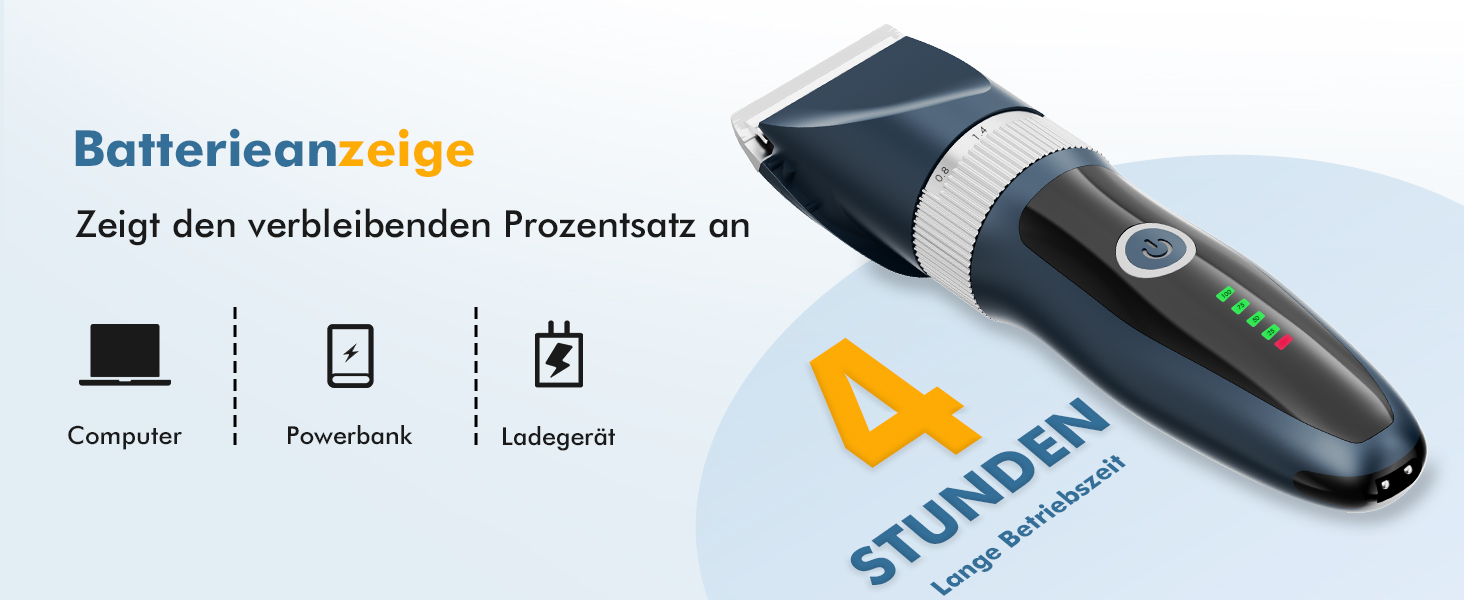 Професійна машинка для стрижки собак та котів Leise, набір, IPX7, для довгої шерсті, електрична