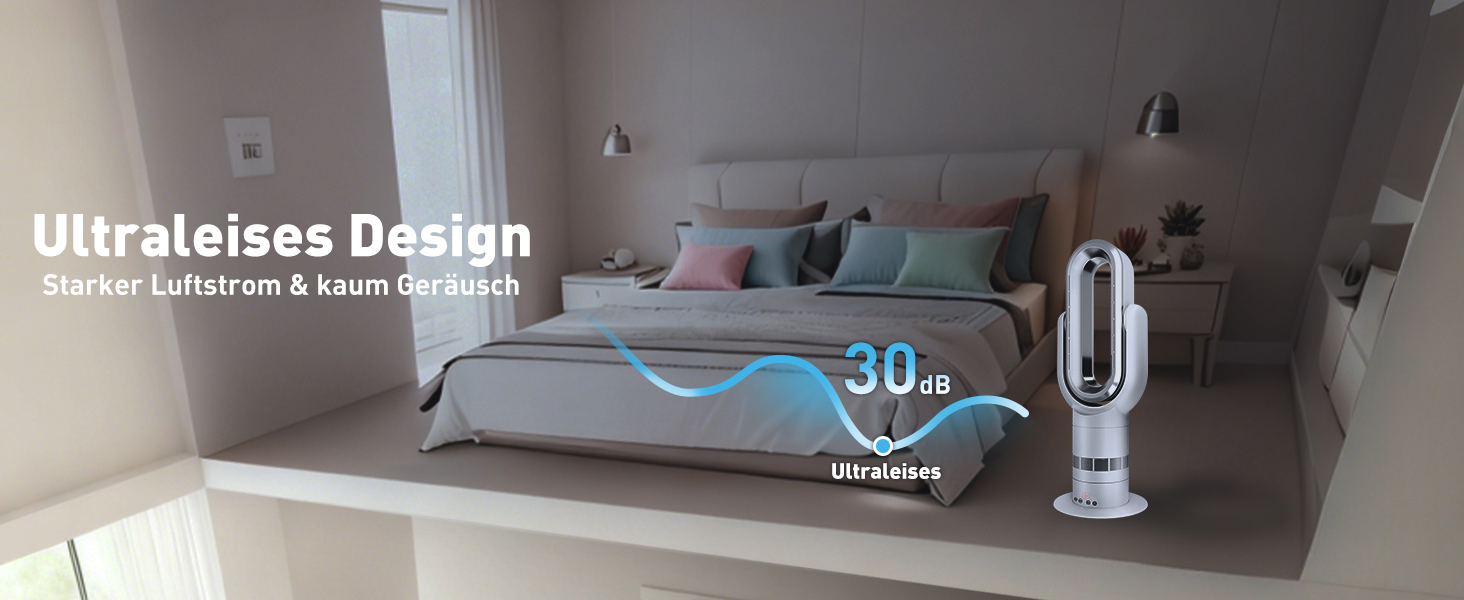 Безлопатевий вентилятор-нагрівач 2-в-1 TP18Pro: 10 режимів охолодження, 3 - обігріву, дистанційне та сенсорне керування, тихий DC-двигун