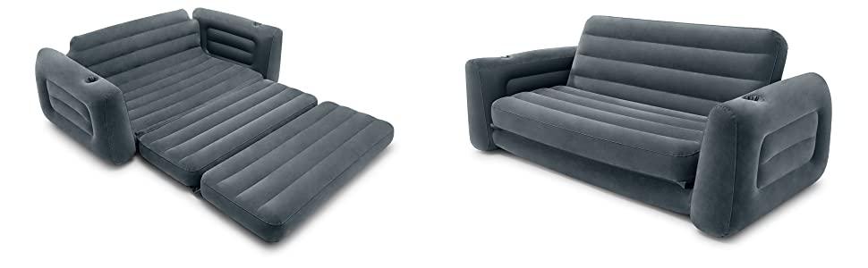 Intex розкладне крісло-ліжко, надувне двоспальне ліжко Queen Size
