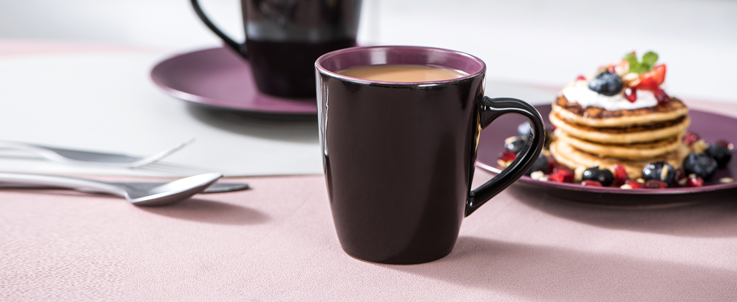 Набір посуду Vancasso BACCHE 16-частинний, кераміка, для 4 осіб, стиль Vintage, колір Ягода