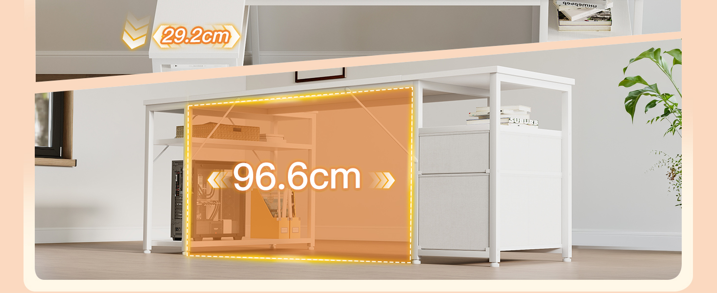 Ігровий кутовий стіл Coleshome з 2 шухлядами, 160×80 см, білий