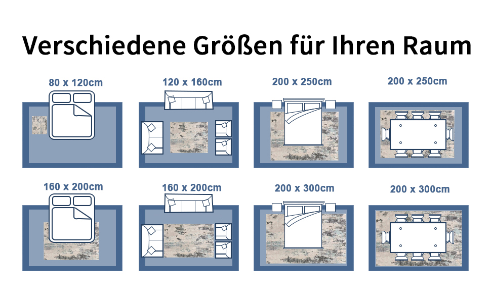 Килимок з коротким ворсом для вітальні: абстрактний дизайн, великий, м'який, неслизький, сірий, декор для вітальні, спальні, їдальні (120x160 см, 200x300 см, прямокутний, бежевий/багатобарвний)