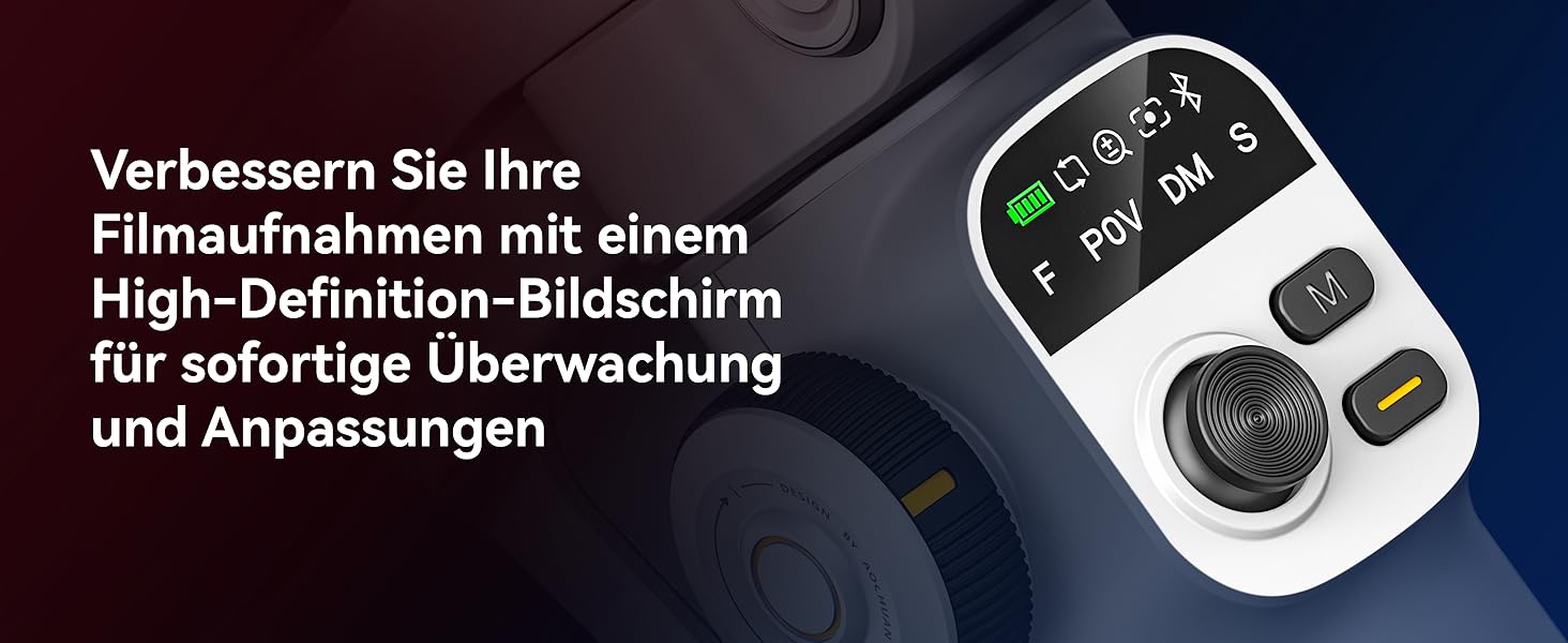 Стабілізатор для iPhone та Android від AOCHUAN: 3-осьовий гімбал з OLED-дисплеєм та подовжувачем 7,8 дюймів (Smart X2 Kit)