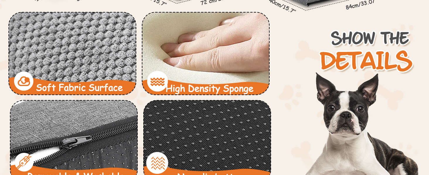 Східці для собак Nobleza: 3 ступені, з роликом для шерсті