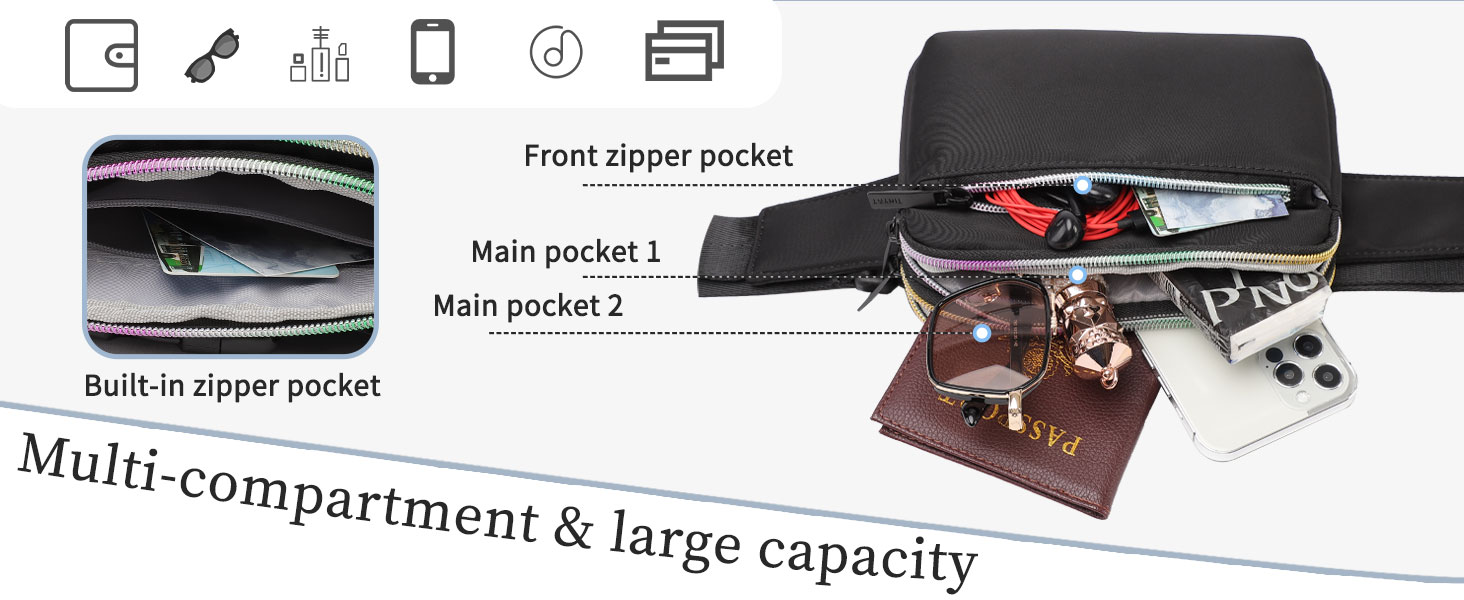 Поясна сумка TYNAT T201 сірого кольору, ультралегка, для туризму та спорту (чоловіча/жіноча)