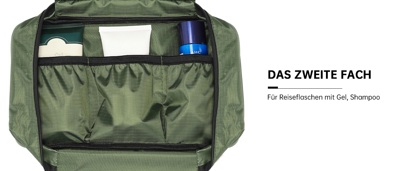 Сумка-органайзер для туалетних аксесуарів, велика дорожня сумка-мішечок для жінок та чоловіків, 4-в-1 водонепроникна, для подорожей/кемпінгу, армійний зелений