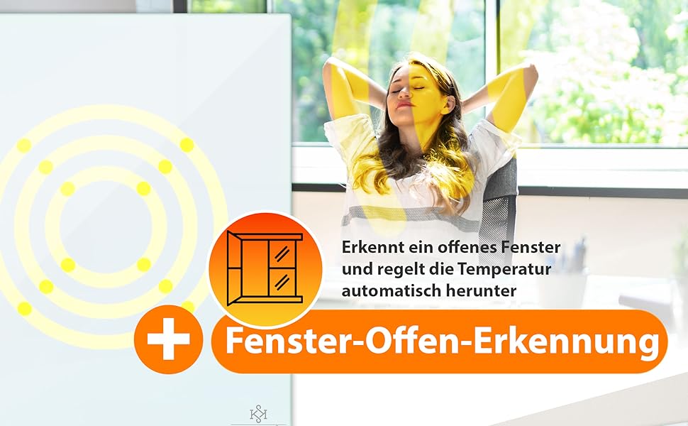 Інфрачервовий обігрівач KESSER® з функцією 2 в 1: підлоговий та настінний. Енергозберігаючий склокерамічний обігрівач з дистанційним керуванням, термостатом, детектором відчинених вікон та керуванням через додаток. Потужність 500W, білий колір.