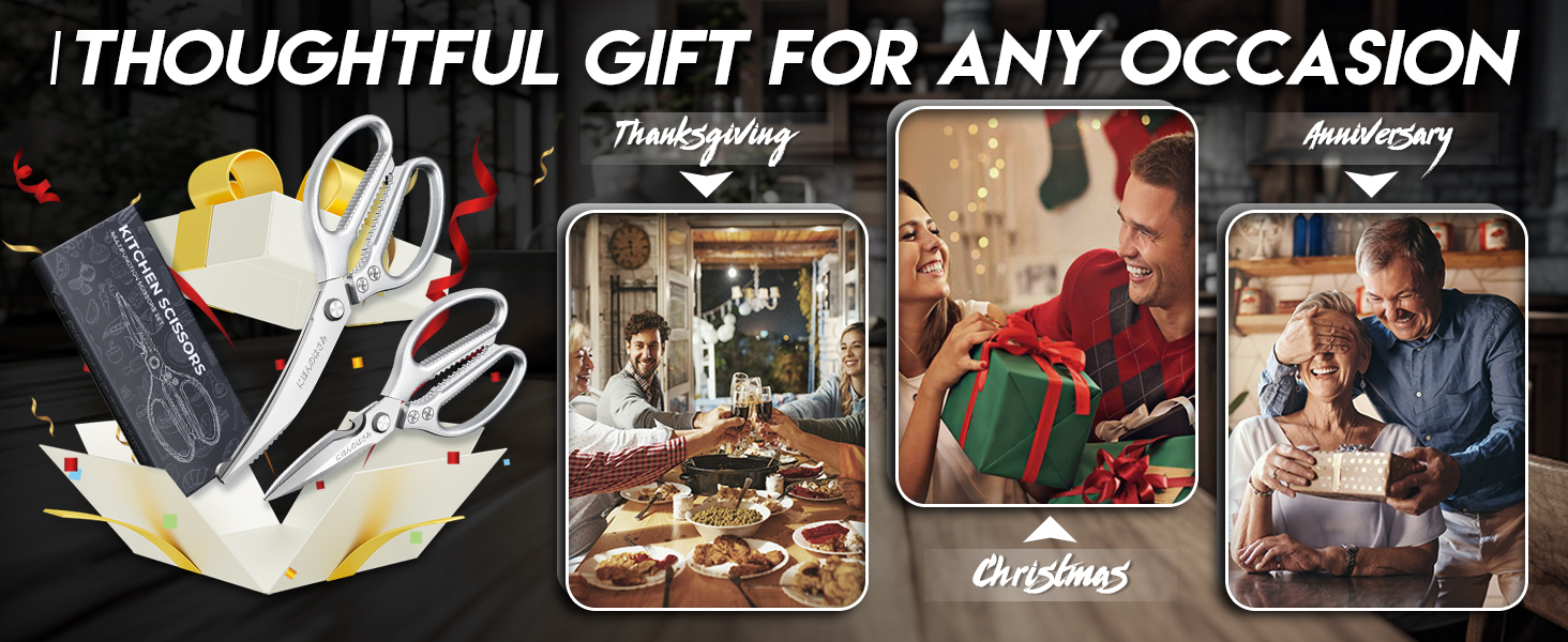 Набір кухонних ножиць DRAGON RIOT Stabile: 2 шт. (японська сталь), для м'яса, птиці, кісток. Нержавіюча сталь, гострі