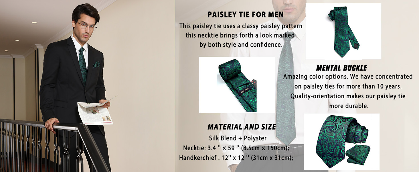 Чоловіча краватка HISDERN 160 см з кишеньковим хустиком. Набір для весілля, бізнесу. Шовкова краватка з квітковим принтом чорного та червоного кольорів.