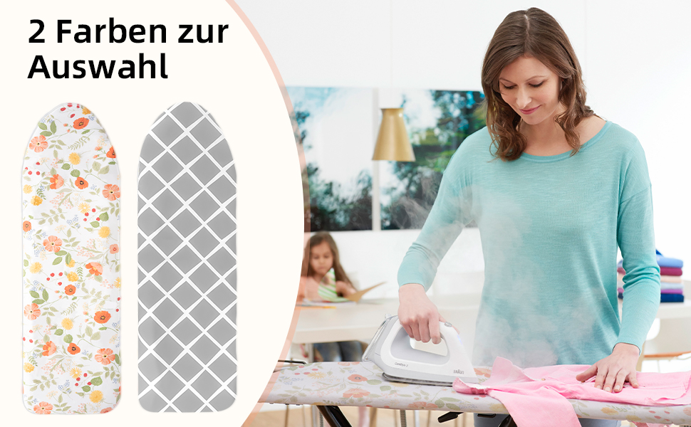 Чохол для гладильної дошки, бавовна 100%, тришаровий, потовщений, 110-125 x 30-42 см, жовтий