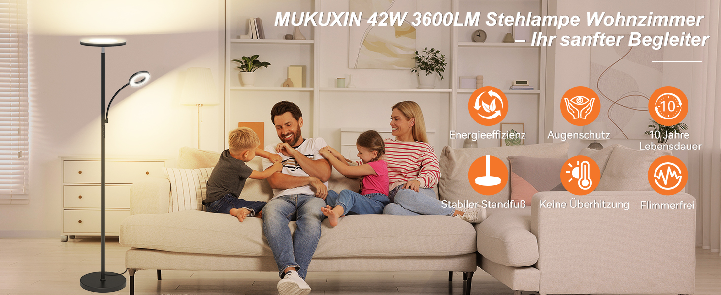 LED торшер, 42W, 16 мільйонів кольорів RGBCW, WiFi, Smart, двосторонній, для вітальні, сумісний з Alexa/Google Home, синхронізація з музикою, плавне регулювання яскравості, торшер для спальні
