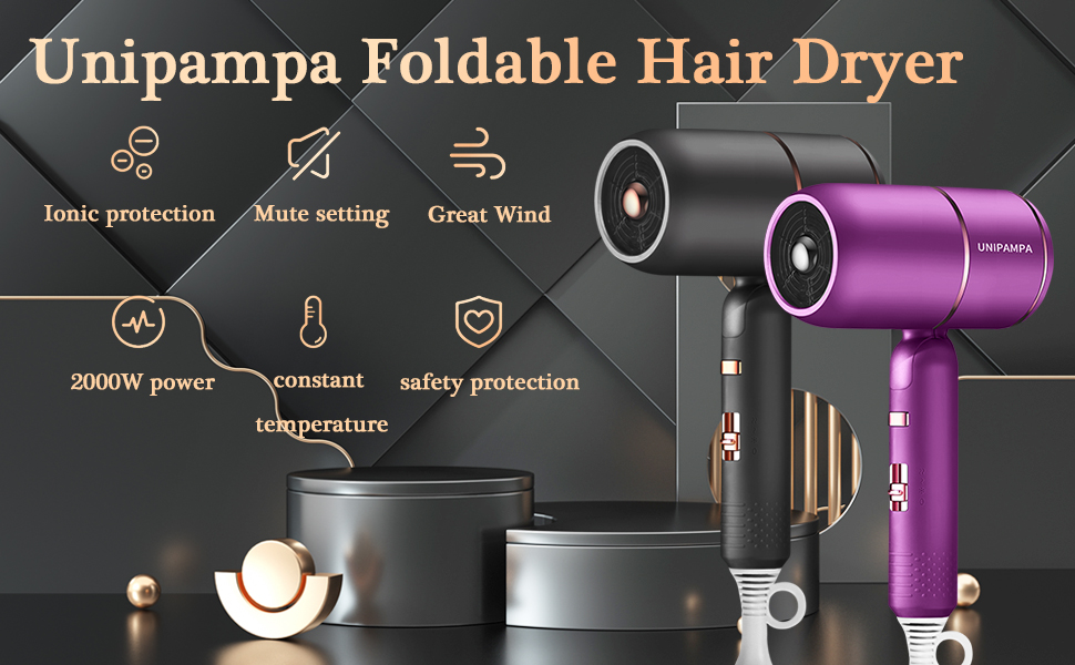 Іонізатор для волосся Haartrockner Ionen: потужний фен 2000W з 3 режимами нагріву та 2 швидкостями (сірий)