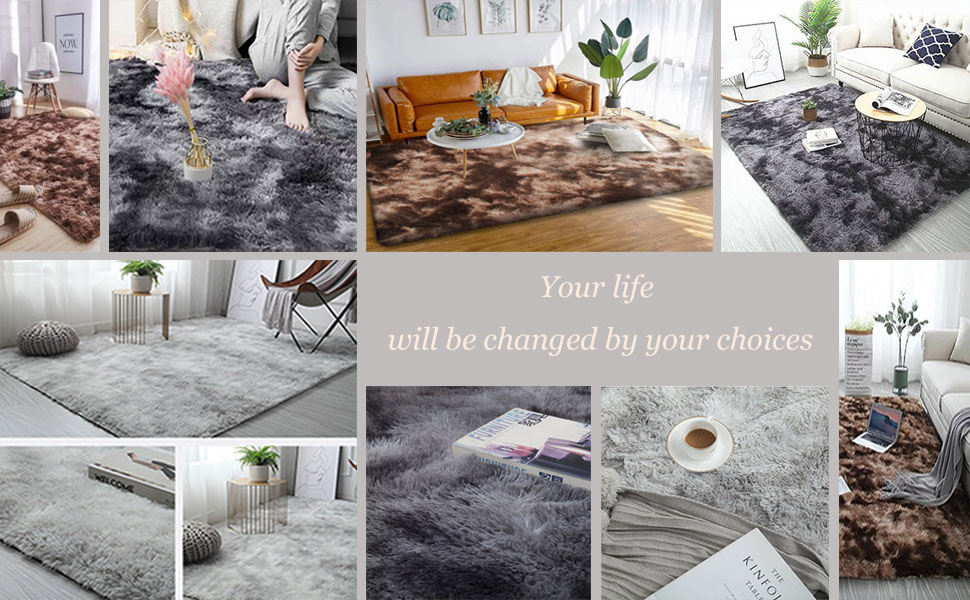 Килим Calore для вітальні, спальні: м'який, шорсткий, сучасний, для дому, 200 x 250 см (сіро-білий)