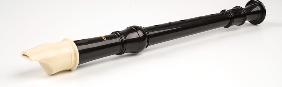 Блокфлейта сопрано CASCHA HH 2173 для дітей та початківців - набір з чохлом, ганчіркою для чищення та таблицею грифок - німецька система грифок - легка у використанні - пластикова блокфлейта
