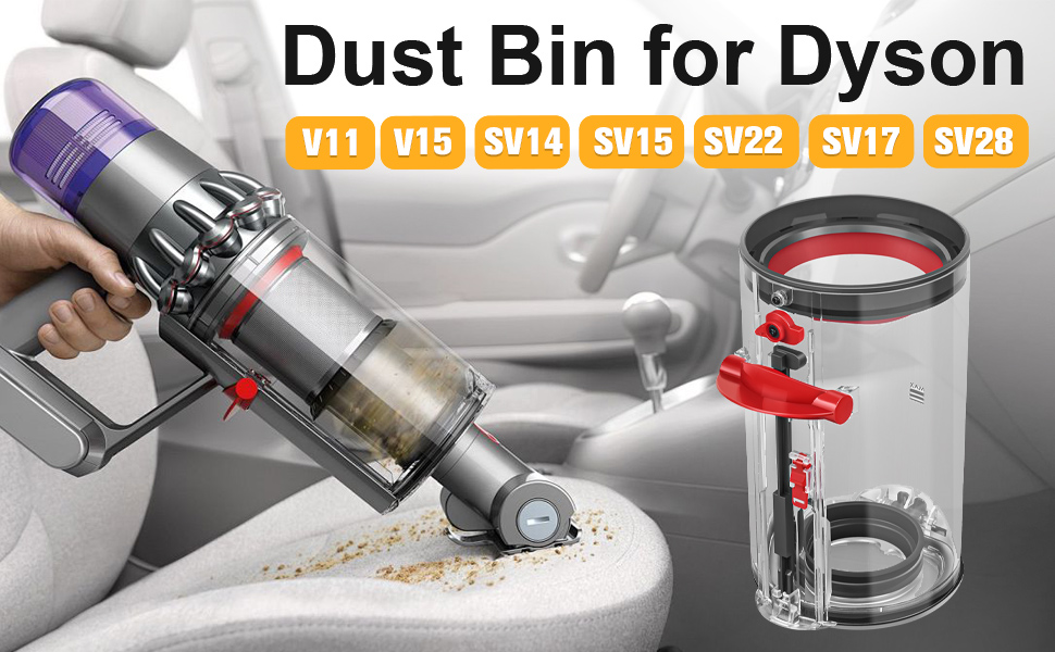Dyson V11 V15 Filter Bin Assembly - Dust Container Replacement for SV14 SV17 SV15 SV22 SV28 - 970050-01 & 965443-01