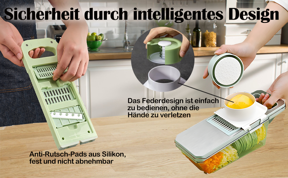 Набір для нарізання овочів та зелені 6-в-1: тертка, нарізач цибулі, кухонні аксесуари