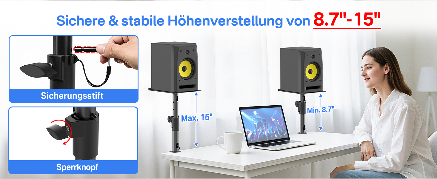 Підставки для акустики: універсальні, регульовані по висоті, нахильні та поворотні, для Edifier, KRK, Klipsch, Polk, Sony, PreSonus, JBL та інших