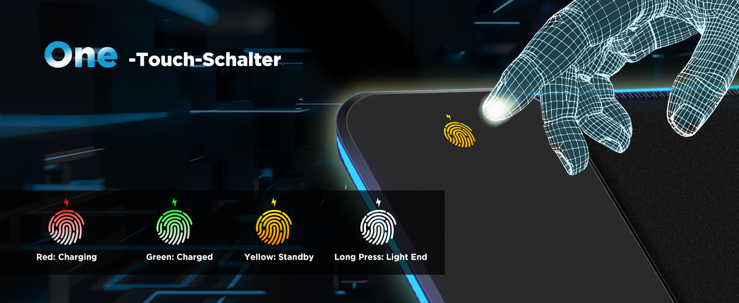 Килимок для миші ігровий Gimars RGB XXL, 800x300x5 мм, з підсвічуванням 12 LED, вологостійкий, з гумовою основою, чорний