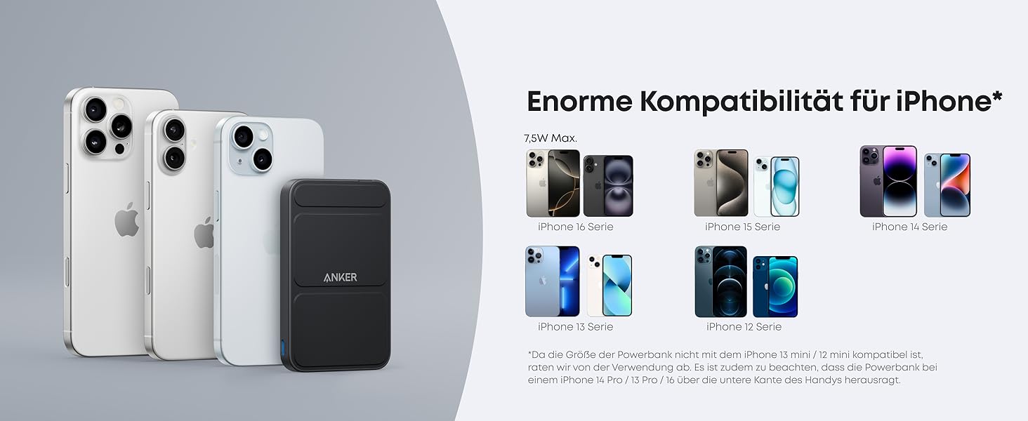 Anker MagGo Powerbank 5000mAh з магнітним кріпленням, USB-C, для iPhone 17/16/15/14/13/12, Interstellar