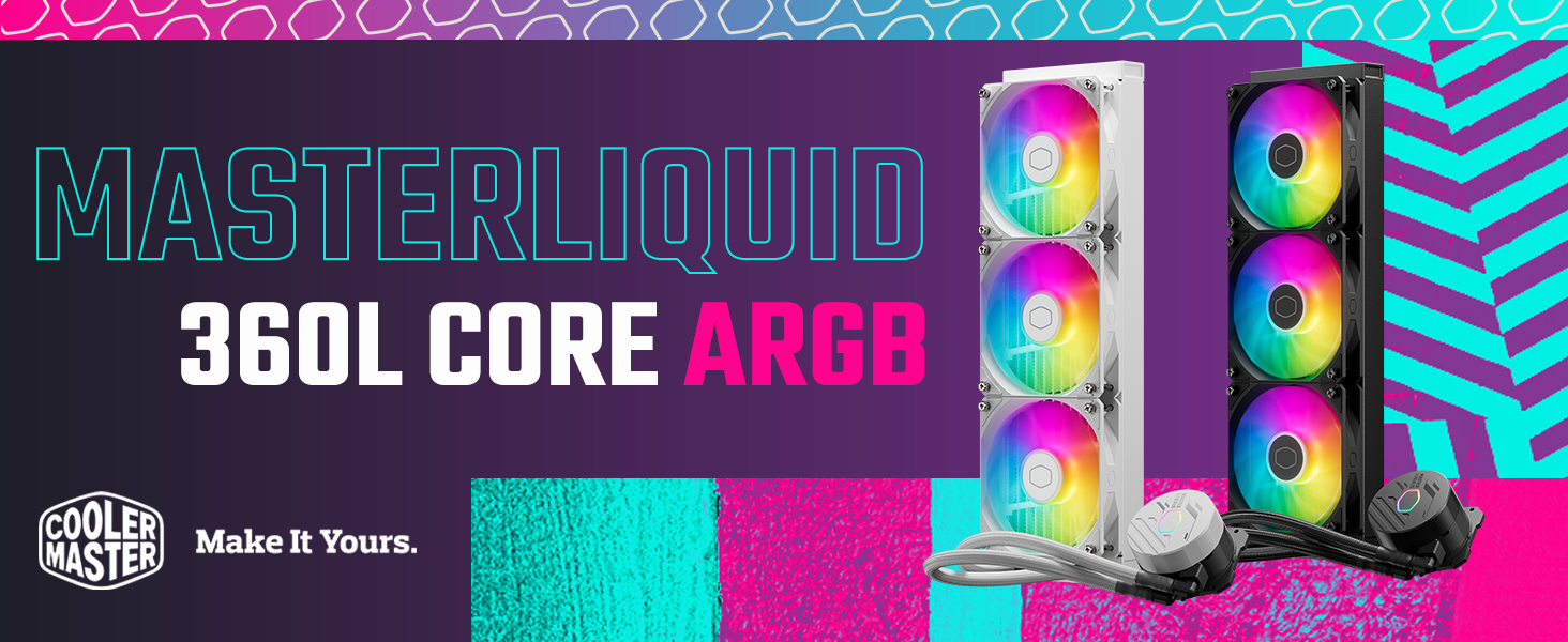 Система водяного охолодження Cooler Master Masterliquid 360L Core ARGB для процесора, MLW-D36M-A18PZ-R1 Core II 360