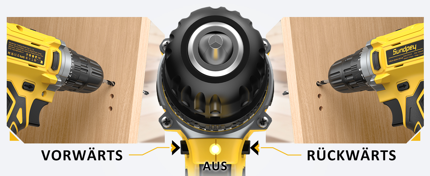 Набір інструментів Sundpey 170 предметів з акумуляторним дрилем-шуруповертом 21V, універсальний для дому, будівельні та ремонтні роботи