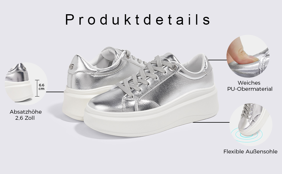 Жіночі кросівки на платформі LUCKY STEP, білі, з екошкіри, зручні повсякденні, розмір 38 EU