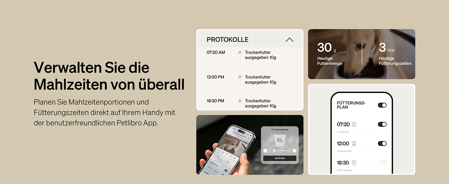 Автоматичний годівниця для котів та собак PETLIBRO 5L з відеоспостереженням 1080P, WiFi, нічним баченням, датчиком низького рівня корму та сигналізацією, 1-10 прийомів