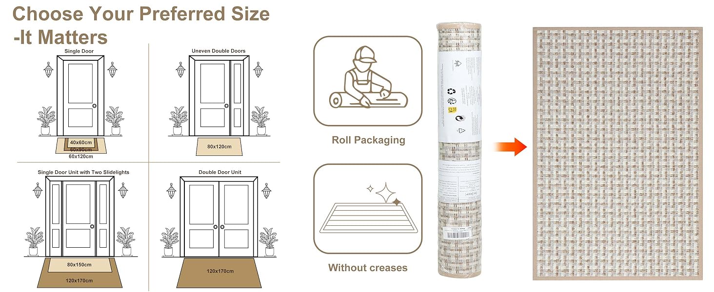 Килимок для дому, антиковзаюча підлога, килимок для входу, 60x90 см, золотий