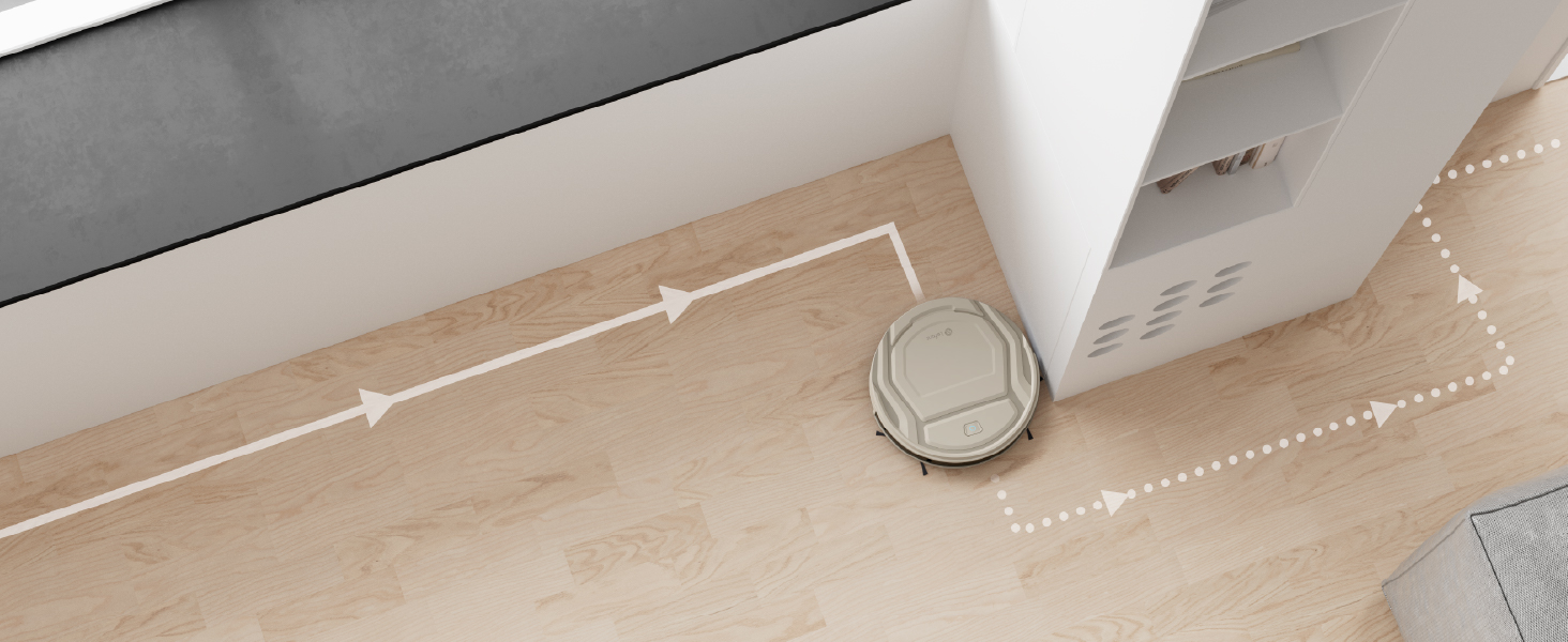 Робот-пилосос LEFANT M210P: потужність 2200 Па, тиха робота 55 дБ, Wi-Fi, Bluetooth, Alexa, керування через додаток, час роботи 120 хвилин, ідеально для шерсті тварин та твердих підлог