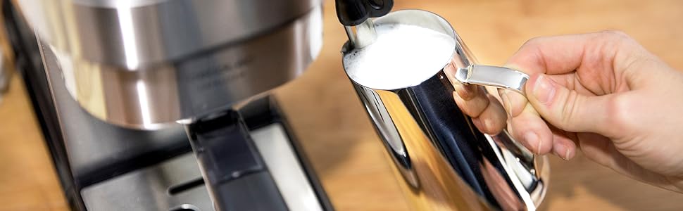 Кавоварка Cecotec Cafelizzia 790 Steel Pro, еспресо та капучино, 1350 Вт, 20 Бар, термоблок, автоматичний режим, 1,2 л, нержавіюча сталь