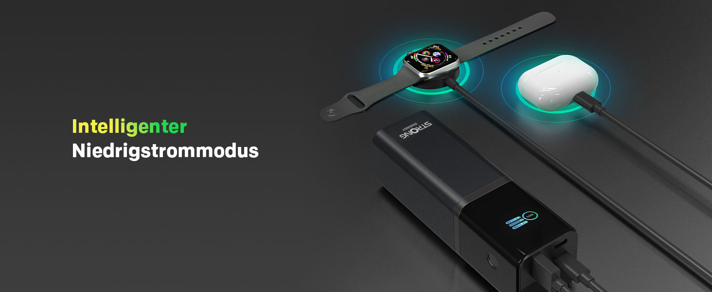 Powerbank STRONG S-19, 12000mAh, 176W, USB-C PD 3.1 + UFCS, TFT-дисплей, для iPhone, Galaxy, MacBook, iPad, для подорожей